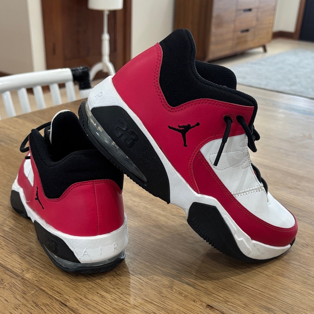 Jordan Kids' Black, Red, and White Sneakers